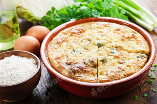 Preview: Vegetable Pie With Cabbage And Spring Onion