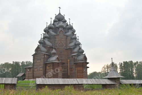 Preview: Wooden Church Of The Intercession In The Style Of Russian Wooden Architecture In The Nevsky Forest