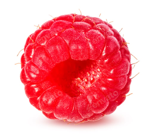 Preview: Raspberry Isolated On White Background