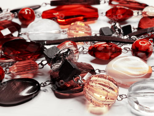 Preview: Jewelry Beads With Bright Colorful Crystals Luxury Fashion Accessory Background