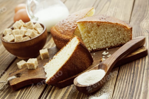 Preview: Semolina Cake On A Cutting Board. Mannik