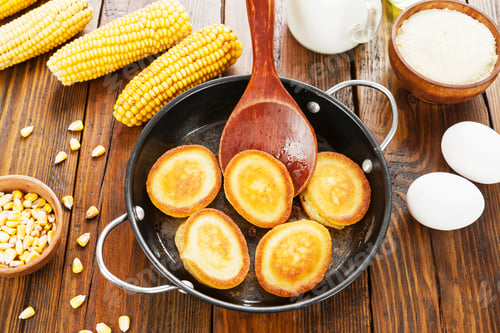 Preview: Pancakes With Corn Flour On The Table