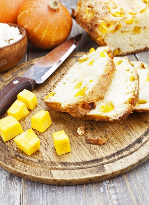 Preview: Homemade Pie With Pumpkin And Curd On The Table