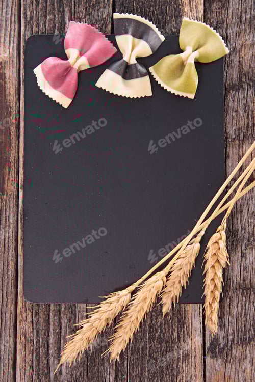 Preview: Blackboard With Wheat And Pasta