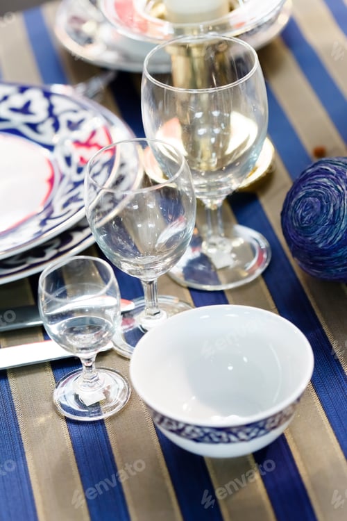 Preview: Ceramic Tableware On The Table
