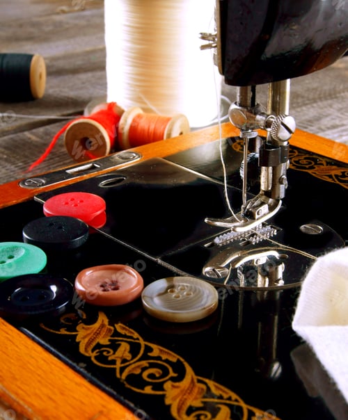 Preview: Sewing. The Sewing Machine And Accessories (Threads, Needle, Buttons).