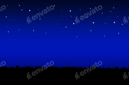 Preview: Star Night Sky Above The Field