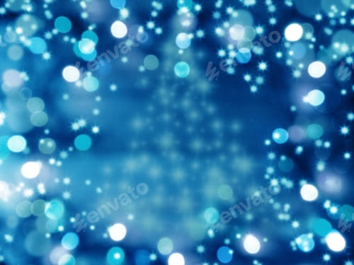 Visualização: Árvore de Natal, luzes de ano novo, fundo de inverno com Garland Bokeh