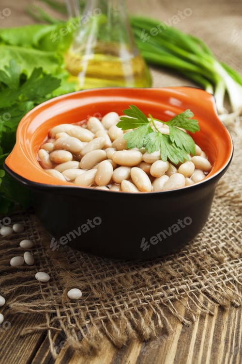 Preview: Bean Stew In The Ceramic Pot On A Table