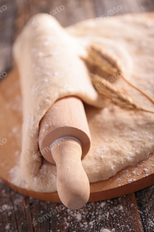 Preview: Dough On Board And Rolling Pin