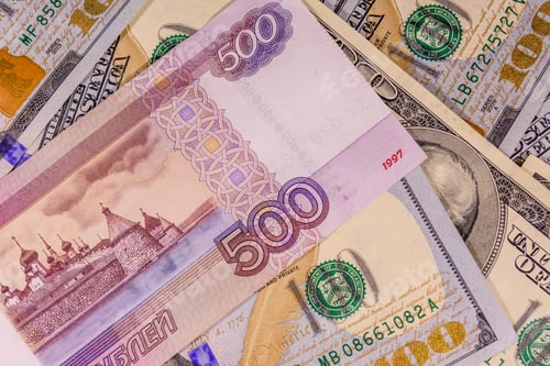 Preview: Background Of The American And Russian Banknotes