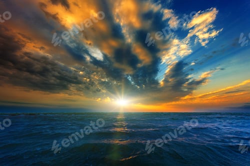 Preview: Beautiful Sun Rise At Beach.