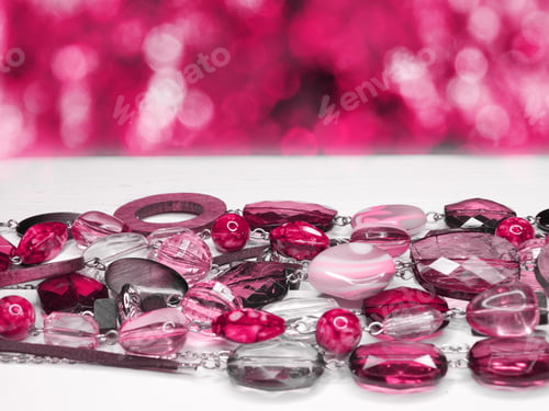 Preview: Jewelry Beads With Bright Colorful Crystals Luxury Fashion Accessory Background