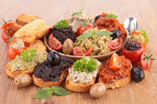 Preview: Assortment Of Toast And Tapenade
