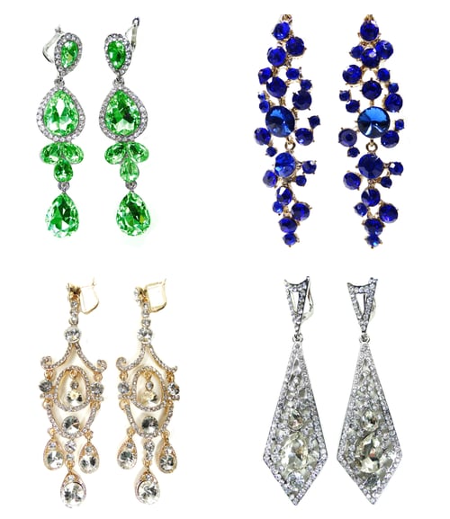 Preview: Earrings With Bright Crystals Jewellery