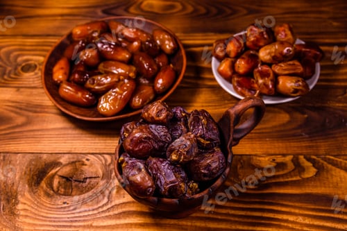 Preview: Date Fruits On A Rustic Wooden Table