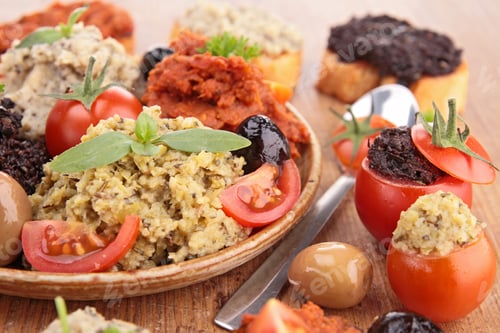 Preview: Assortment Of Toast And Tapenade