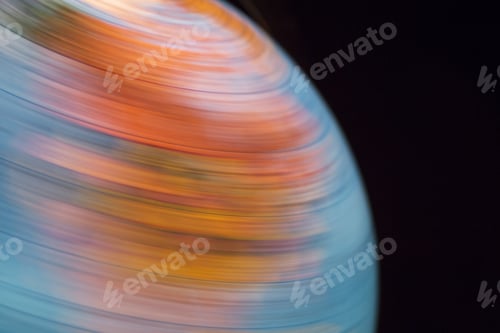 Preview: Illuminated Globe From Inside Spinning, Colourful Earth Globe