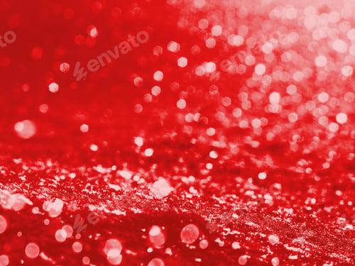 Preview: Abstract Red Background Blurred Christmas Light Garland Bokeh