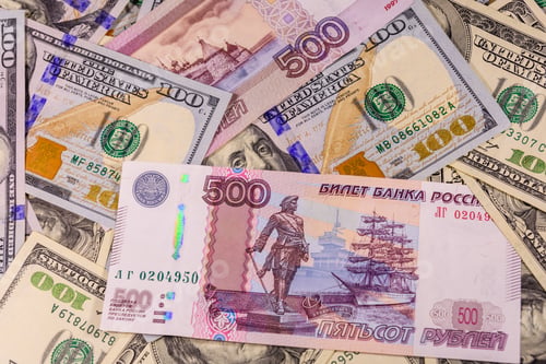 Preview: Background Of The American And Russian Banknotes