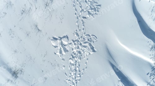 Preview: Texture Of Fresh Snow Covering Ground Thickly On Frosty Winter Morning Outside