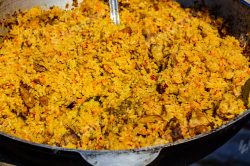 Preview: Big Pan With Pilaf On A Street Festival