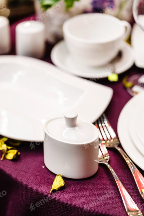 Preview: Ceramic Tableware On The Table