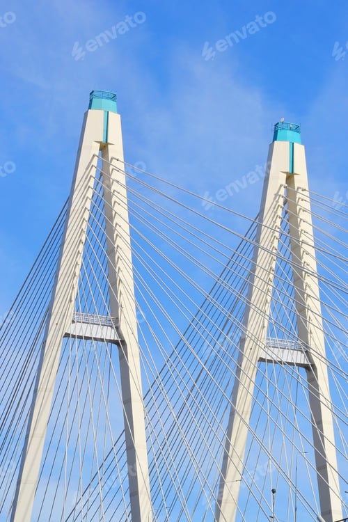 Preview: Cable-Braced Bridge In St.Petersburg, Russia.