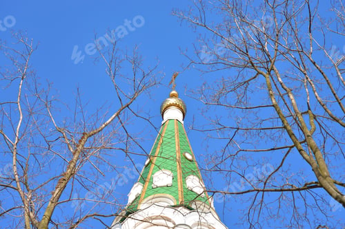 Preview: Bell Tower In Orthodox Voskresensky Novodevichy Convent In St.Petersburg, Russia.