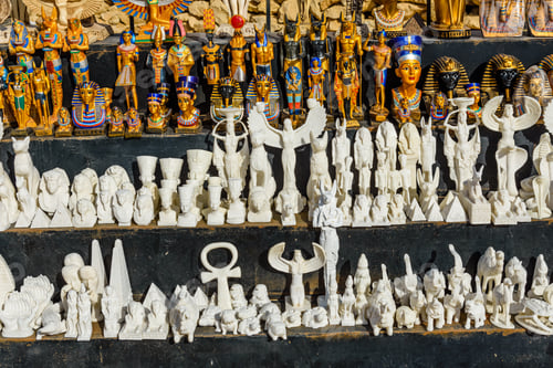 Preview: Different Egyptian Souvenirs For Sale In Street Shop