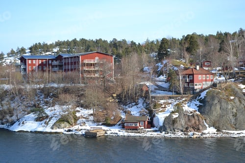 Preview: Modern Residential Area On The Outskirts Of Stockholm, Sweden.