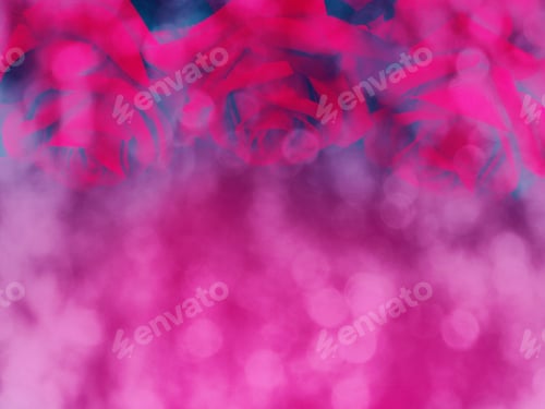 Preview: Rose Flowers Bush Floral Spring Background With Blurred Soft Bokeh