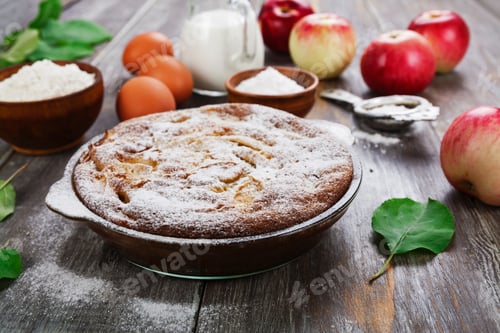 Preview: Homemade Apple Pie On The Wooden Table