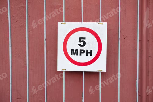 Preview: Speed Limit Sign Slow Down To 5 Mph