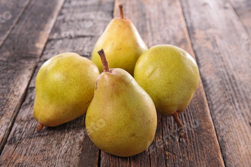 Preview: Pear On Wood Background