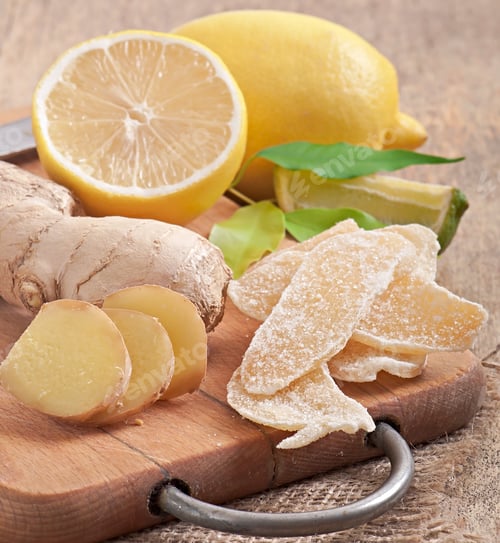 Preview: Fresh Ginger Root, Candied Ginger And Lemon