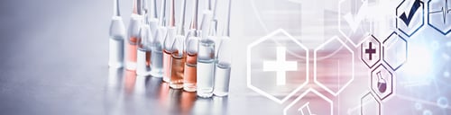 Preview: Test Tubes With Drugs And Tests To Test The Victims And Treat Infected. Ampoules With Medicines