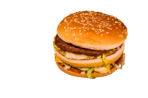 Preview: Fresh Hamburger Isolated On A White Background