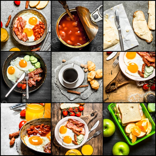 Preview: Food Collage Of Breakfast .