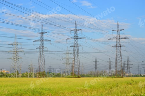 Preview: Power Line In The Countryside On The Outskirts Of St. Petersburg, Russia.