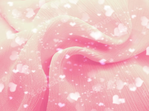 Preview: Love Valentine'S Day With Heart On Shiny Red Silky Background