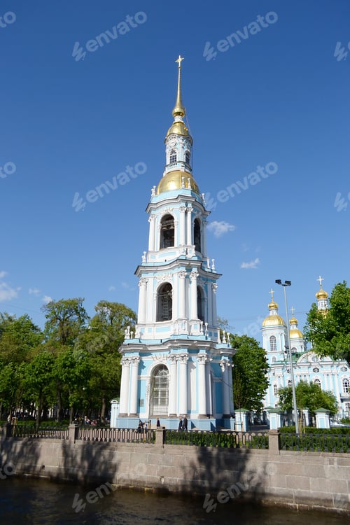 Preview: The Bell Tower Of The St. Nicholas Naval Cathedral, St. Petersburg, Russia.