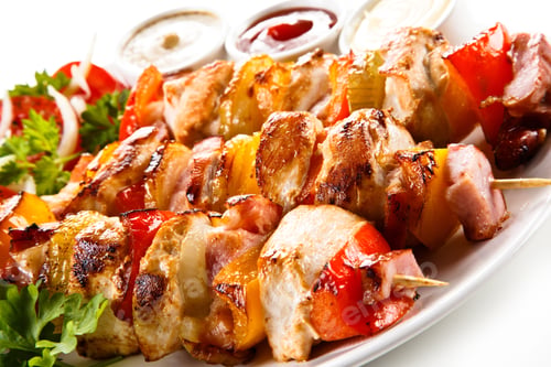 Preview: Shashlik - Grilled Meat And Vegetables