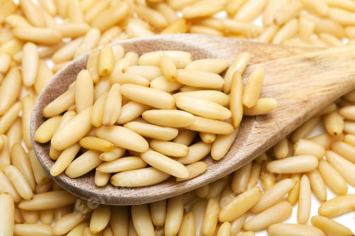 Preview: Pine Nuts In A Wooden Spoon