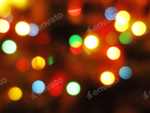 Preview: Abstract Background Colorful Blurred Christmas Light Garland