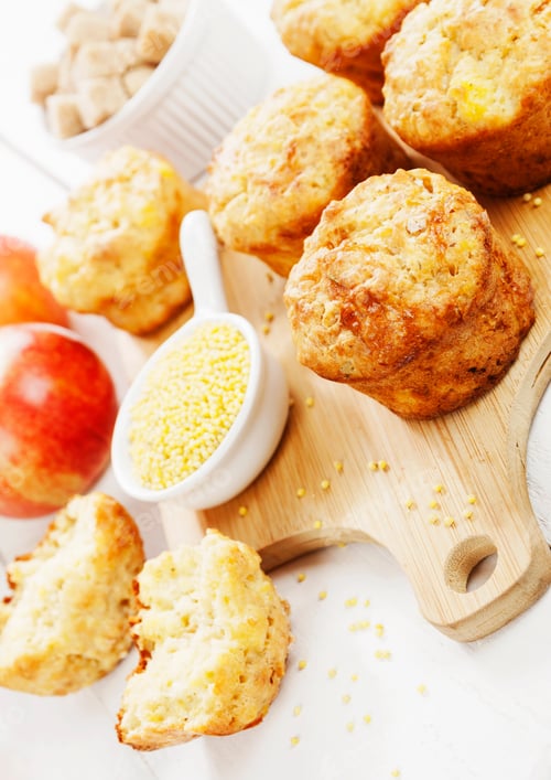 Preview: Millet Muffins With Apples On The Table