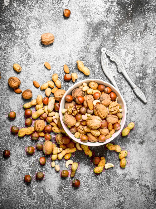 Preview: Mixed Nuts in a Bowl with Nutcracker
