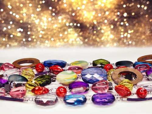 Preview: Jewelry Beads With Bright Colorful Crystals Luxury Fashion Accessory Background