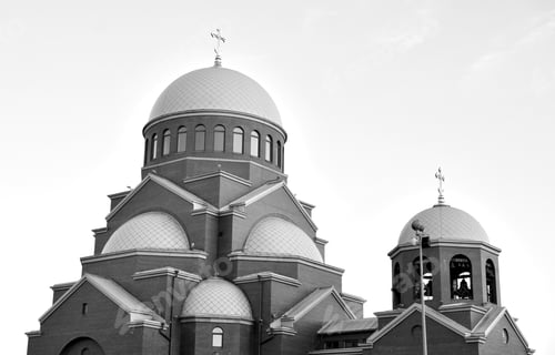 Preview: Church Of The Presentation Of The Lord In St.Petersburg, Russia. Black And White.