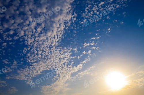 Preview: Blue Sky With White And Grey Clouds